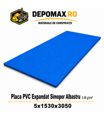 Placa rigida PVC Simopor Albastru 0.58 g/cm3, 5x1530x3050 mm Placa rigida PVC Simopor Albastru 0.58 g/cm3, 5x1530x3050 mm